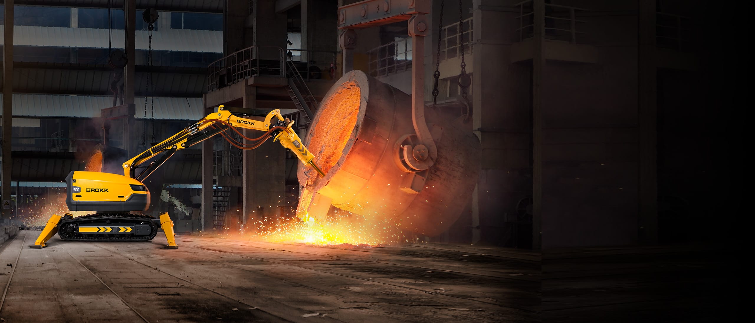 Brokk 500 med BHB705 metallbearbeiding